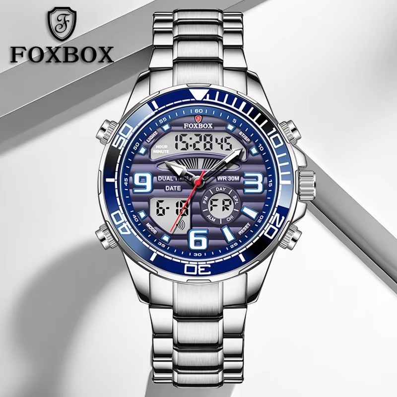 Relogio Masculino LIGE Dual Display Data Esporte Relógio De Pulso Para Homens De Aço Inoxidável À Prova D'água Relogio em Oferta na Shopee