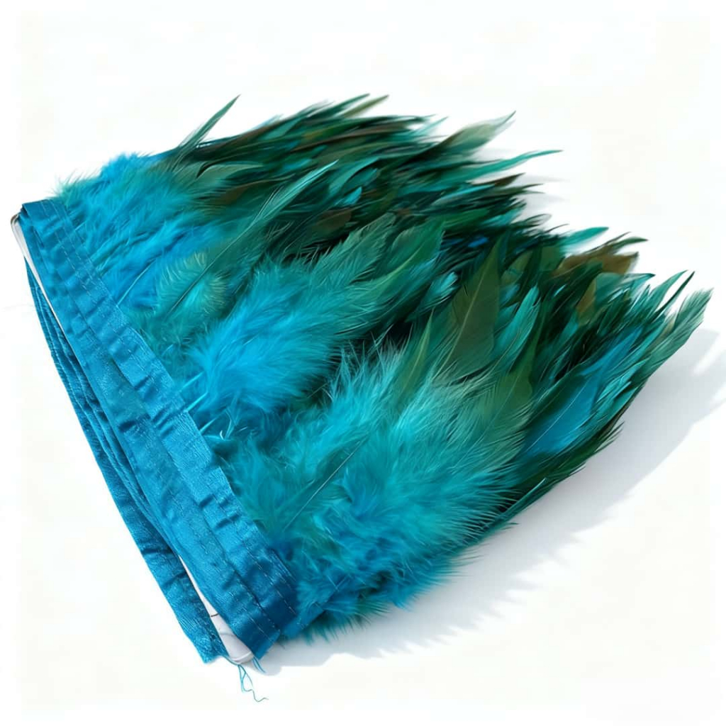 1M 10-15cm Lago Azul Faisão Pena Franja Fita DIY Artesanato Pluma Costura Casamento Carnaval Festa Vestido Decoração