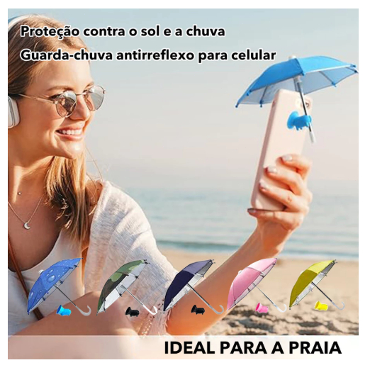 Mini Protetor Solar Para Celular , Guarda-Chuva UV anti-Ultravioleta Pequeno De Motocicleta