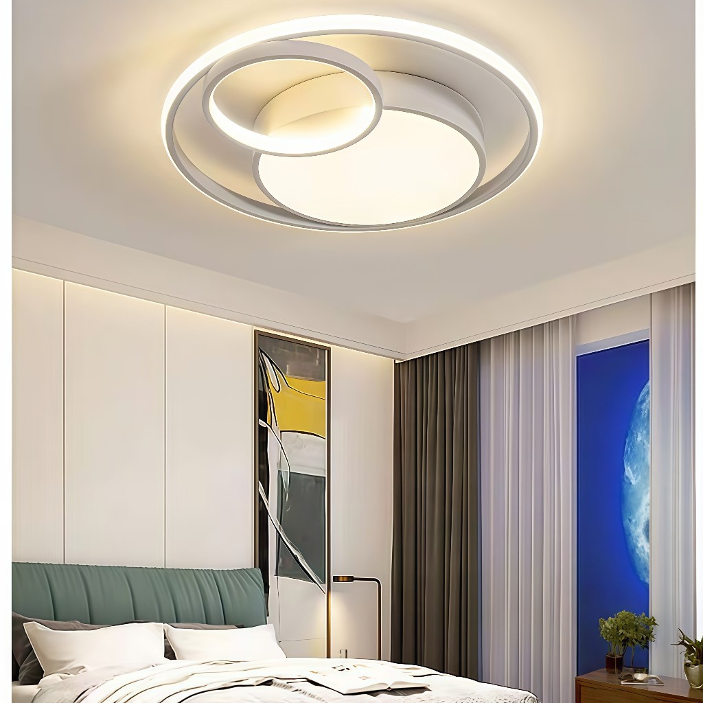 Luminária de LED de sobrepor redonda Design Moderno Luz Suave Bivolt 110V-220V Ideal para Quarto e Sala — imagem 2 de 2