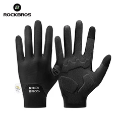 ROCKBROS Luvas De Ciclismo À Prova De Choque Respirável MTB Bicicleta De Estrada Tela Sensível Ao Toque Dedo Longo