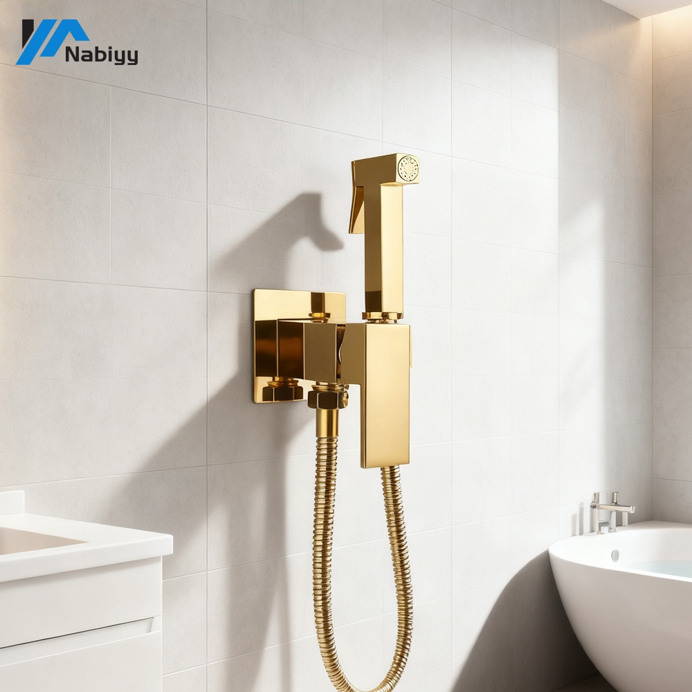 Ducha Higiênica Quadrada Super Luxo Metal Completa