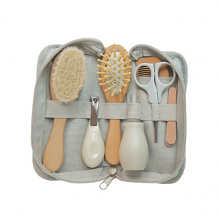 Conjunto De Escova E Pente De Cabelo Para Bebês , De Madeira Natural Recém-Nascidos Com Cerdas Macias De Cabra , Kit De  em Oferta na Shopee