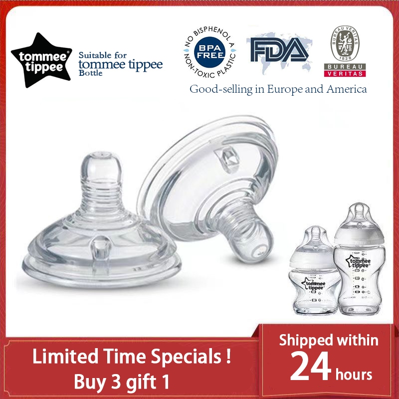 2 Pçs Tippee Colocando Bico Largo BPA Livre Botol Susu Tetina Anti Cólica Para Mamadeira Chupeta De Silicone