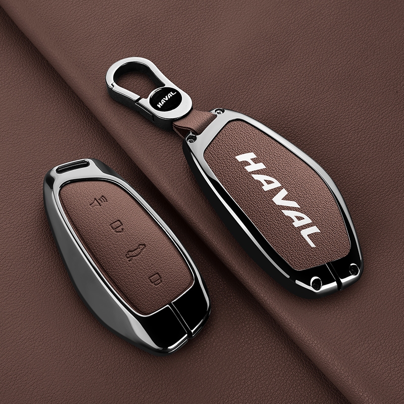 Liga De Zinco Couro Chave Do Carro Capa Escudo Fob Para Great Wall Haval Hover H3 H5 H6 H7 H9 H8 H2 M4 Acessórios Automó