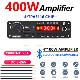 Placa Amplificadora De Alta Potência De 400 W , Decodificador MP3 Bluetooth 5.0 Com Reprodução USB/TF/FM/AUX , Saída De em Oferta na Shopee