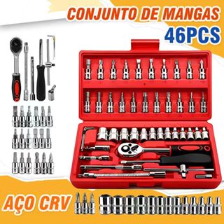 kit De Soquete De 46 Chaves , Catraca Reversível Com Maleta De Transporte , Caixa De Ferramentas em Oferta na Shopee