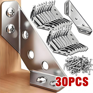 Kit Conector de Canto Aço Inoxidável Cantoneira Junção de Canto Móveis de Madeira Universal Suporte Para Cantos em Oferta na Shopee