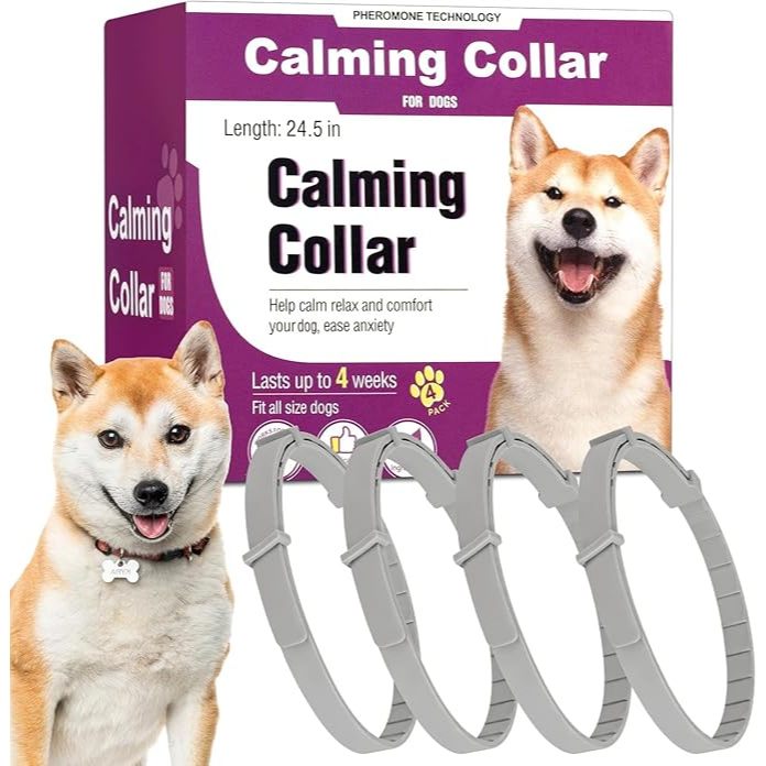 4 Pçs Coleira Calmante Rápido Anti Stress Para Cães  E Gatos - Relaxa Ansiedade Pet Com Óleo Lavanda Natural em Oferta na Shopee