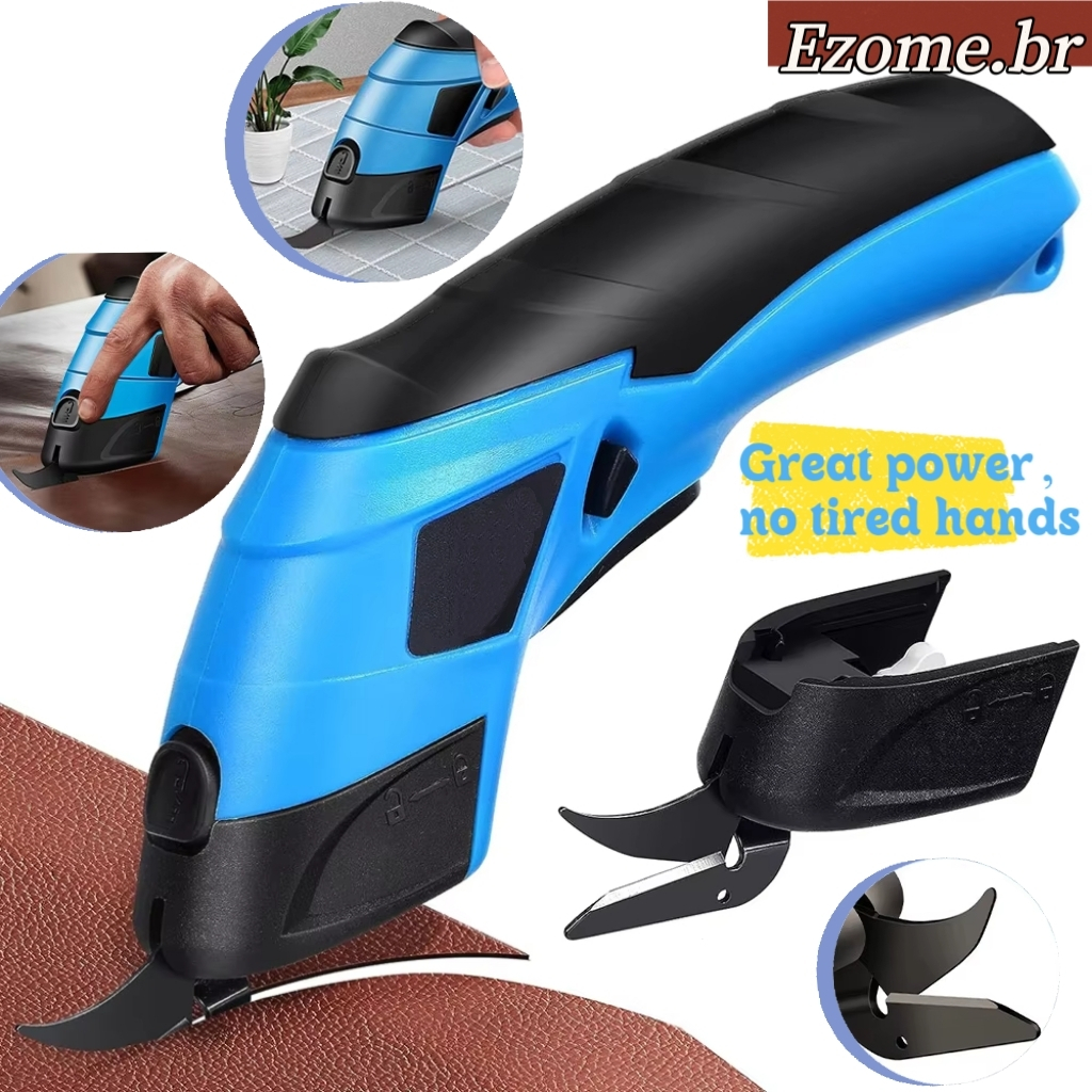 Tesoura Elétrica Para Tecidos Usb Recarregável Bivolt