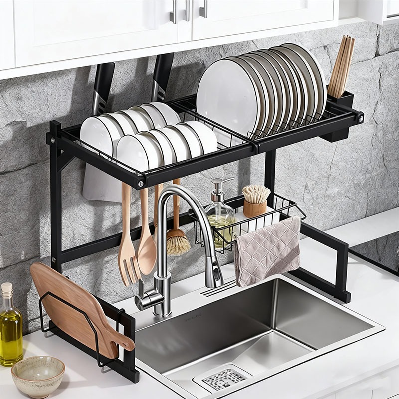 haosin Escorredor De Pratos 65 Cm Cozinha Suspensa Modular Auto-Sustentável