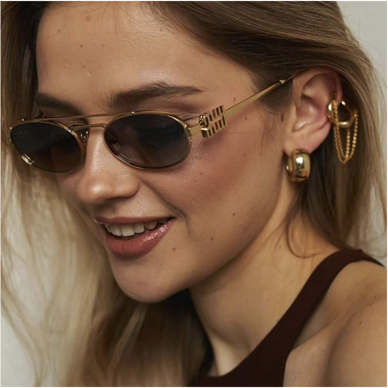 Óculos de sol com armação redonda em forma de novo estilo, europeu, americano, retrô, moda, tiro de rua, na moda em Oferta na Shopee