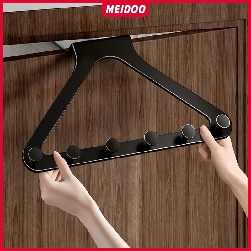 MEIDOO Gancho de porta, cabide, sem perfuração, à prova de ferrugem