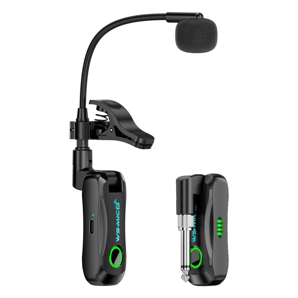 2.4G Saxofone Sem Fio Microfone Clip-on Instrumento Transmissor Receptor Para Chifre Francês/Trumbo/Trombo