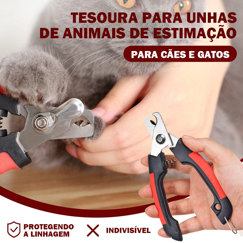 Detalhes do Alicate Cortador de Unhas Pet Grande Profissional com Lixa