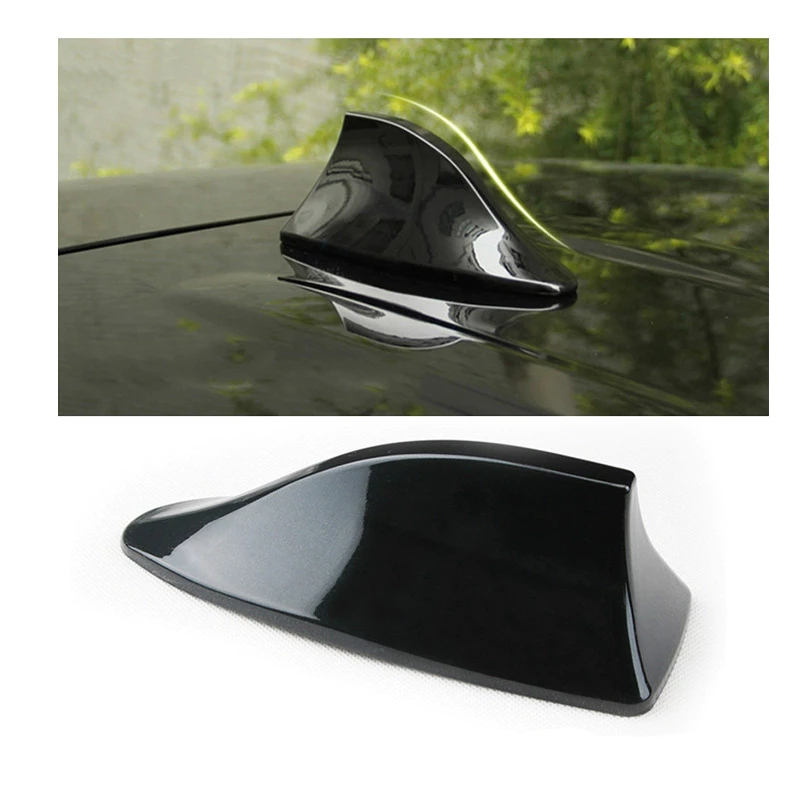 Antena De Sinal FM Automotiva Blcak 6.0dB Shark Fin Design , Para Todos Os Carros Com Telhados Curvos