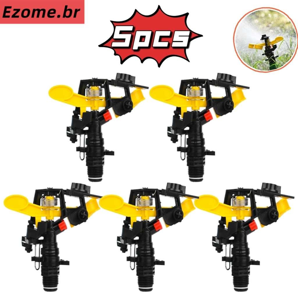 Kit 5 Irrigador Setorial Espiga Aspersor Jardim 1/2 Irrigação Oferta