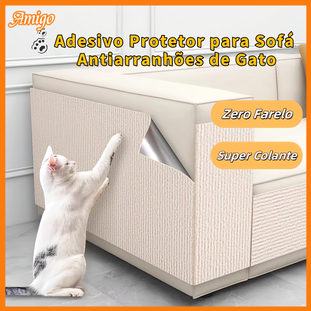 Arranhador Adesivo Premium para Gatos: Proteção Total para Sofá e Cama Box!