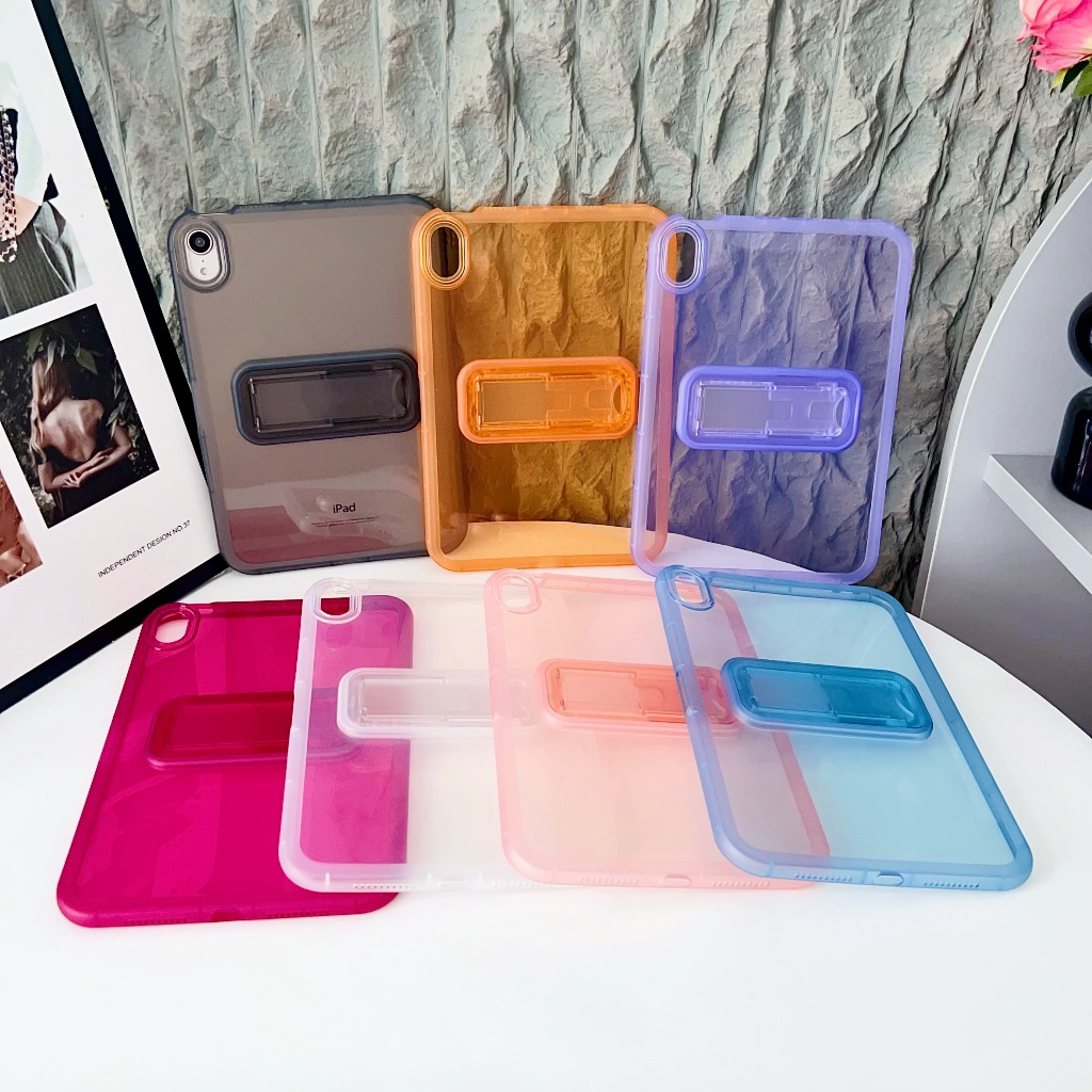 Para iPad Ar 11 2025 (M3) Moda Transparente ultra-Fino TPU Suporte Air6 Air5 Air4 Air3 Air2 À Prova De Choque Tablet Cas