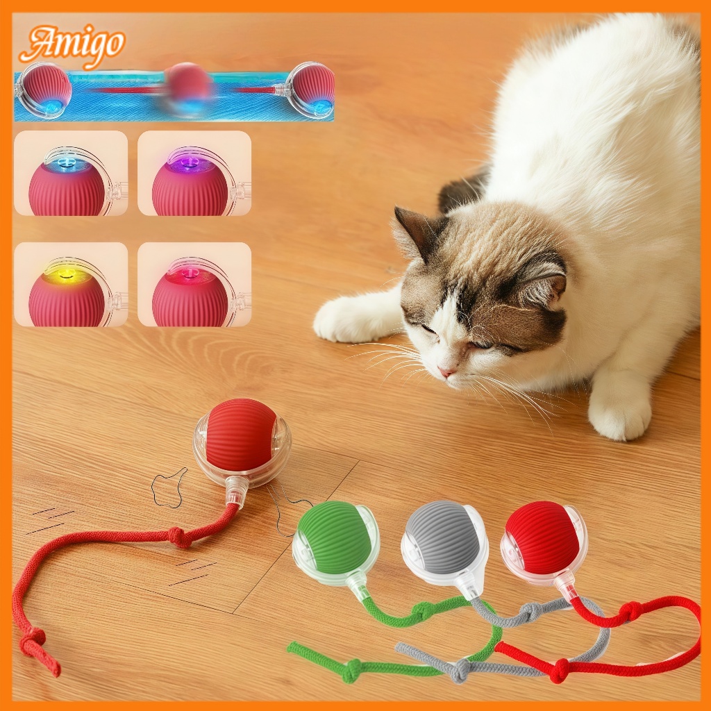 Bola automática para gatos, Brinquedo para Cães 3 em 1: Mordedor + Pelúcia + Som! (Promoção 50% OFF) em Oferta na Shopee