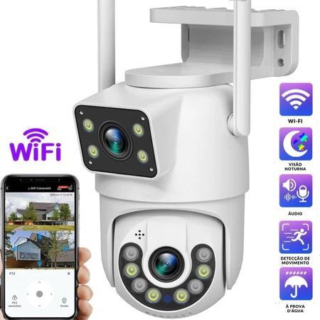 Câmera Dome IP Wireless PTZ de Dupla Lente, Detecção de Humanos com IA, Segurança Residencial