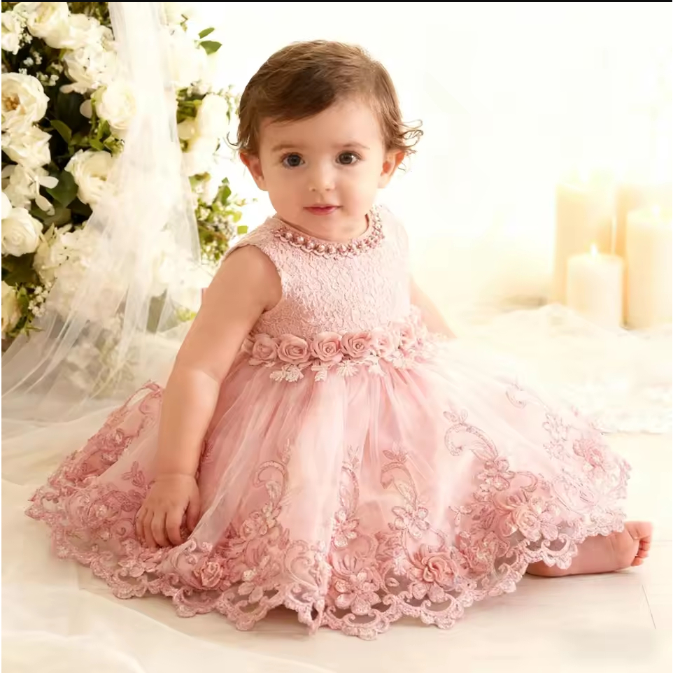 vestido de criança Festa infantil flor de verão bebê meninas vestido de noiva fantasia de princesa em Oferta na Shopee