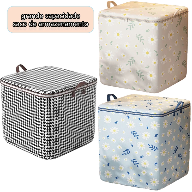 Saco De Armazenamento 185L/145L/115L Tamanho Grande Dobrável Cesta De Lavanderia Caixa De Roupas Para Colcha