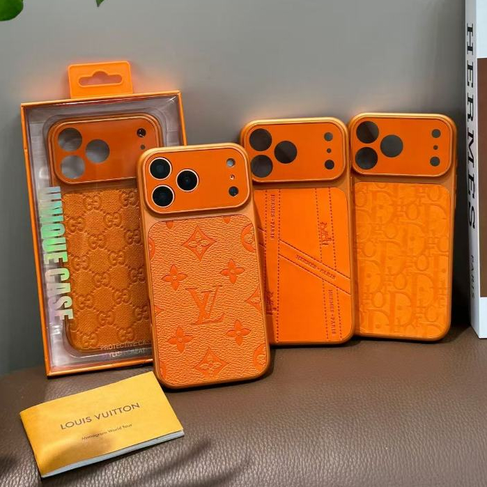 Segundos Mudam 17 Série Em Relevo Marca De Moda Capa De Couro De Luxo Para iPhone 17 16 15 14 13 Pro Max em Oferta na Shopee