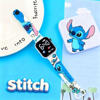 Stitch Relógio Digital Infantil Cartoon Quadrado Menino E Menina LED Watch em Oferta na Shopee