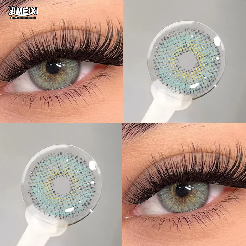 YIMEIXI Angel N Ice Grey Color Lentes De Contato 14.2 Mm Natural Eye Cosmetics Uso Anual Lente Macia De Hidrogel