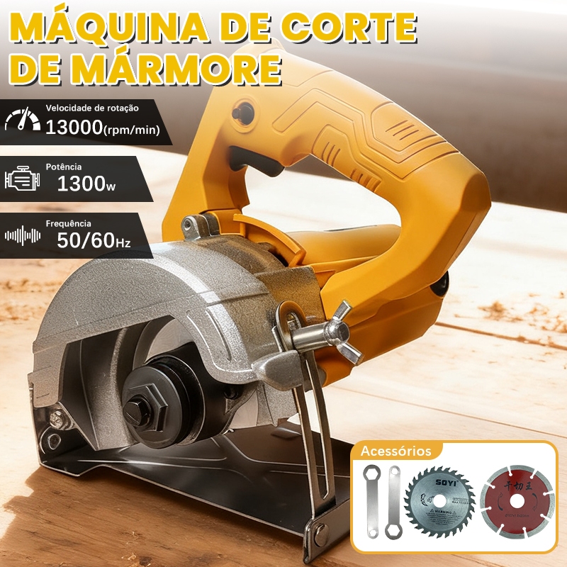 110V/220V 1300W Serra Marmore Profissional Tipo 13000 Rpm Para Madeira , Concreto Acompanha Lâmina