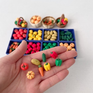 10 pçs 1: 12 Mini casa de boneca em miniatura comida brinquedos legumes frutas simulação modelo batatas abóbora acessóri em Oferta na Shopee