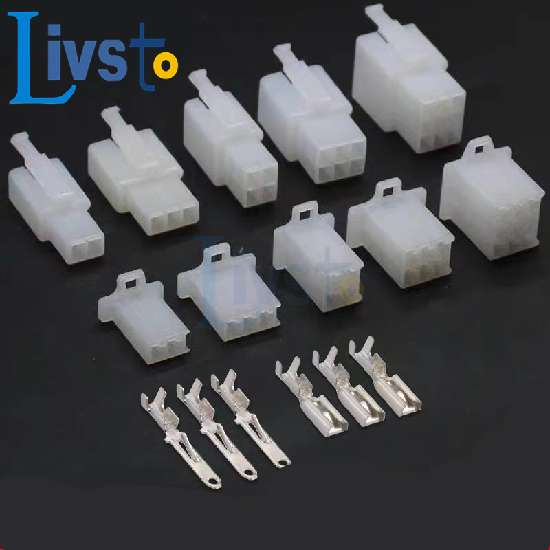 5 Conjuntos De 2.8mm 1P/2P/3P/4P/6P/9P/12P Automóvel 2.8 Conector De Fio Macho E Fêmea Cabo terminal plug Chifre Da Moto