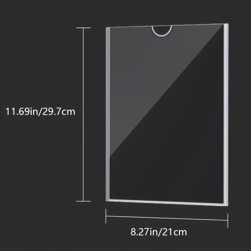 Display Porta Folha Prontuário De Parede A4 Acrílico 1/2/3pcs