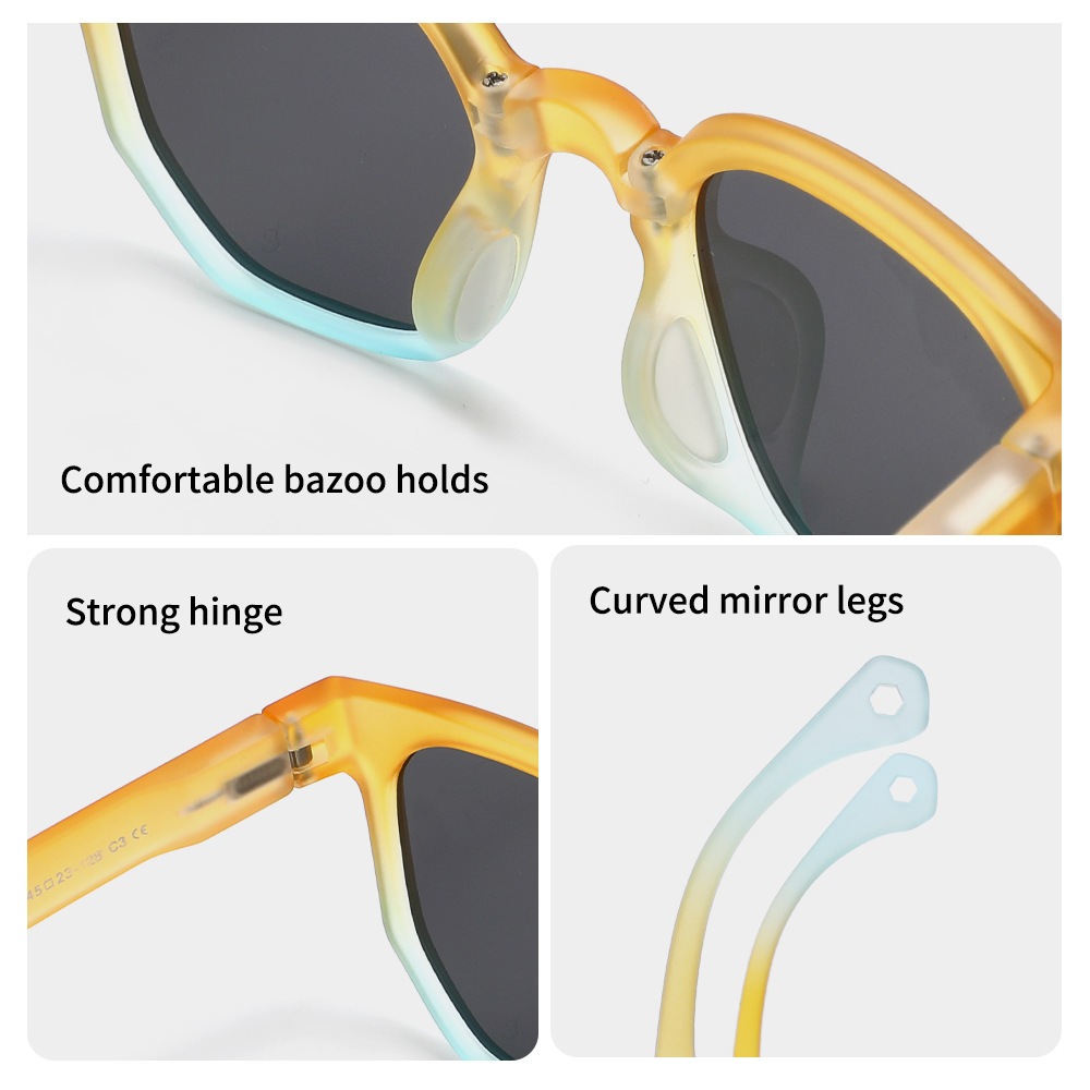 KATELUO Óculos De Sol Dobráveis TR90 Polarizados Infantis Da Moda Novo Quadrado Com Proteção UV400 Para Meninos KB677 · foto 2