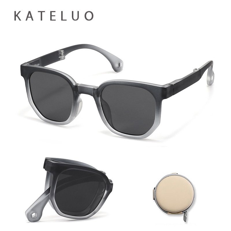 KATELUO Óculos De Sol Dobráveis TR90 Polarizados Infantis Da Moda Novo Quadrado Com Proteção UV400 Para Meninos KB677