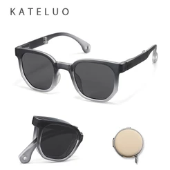 KATELUO Óculos De Sol Dobráveis TR90 Polarizados Infantis Da Moda Novo Quadrado Com Proteção UV400 Para Meninos KB677
