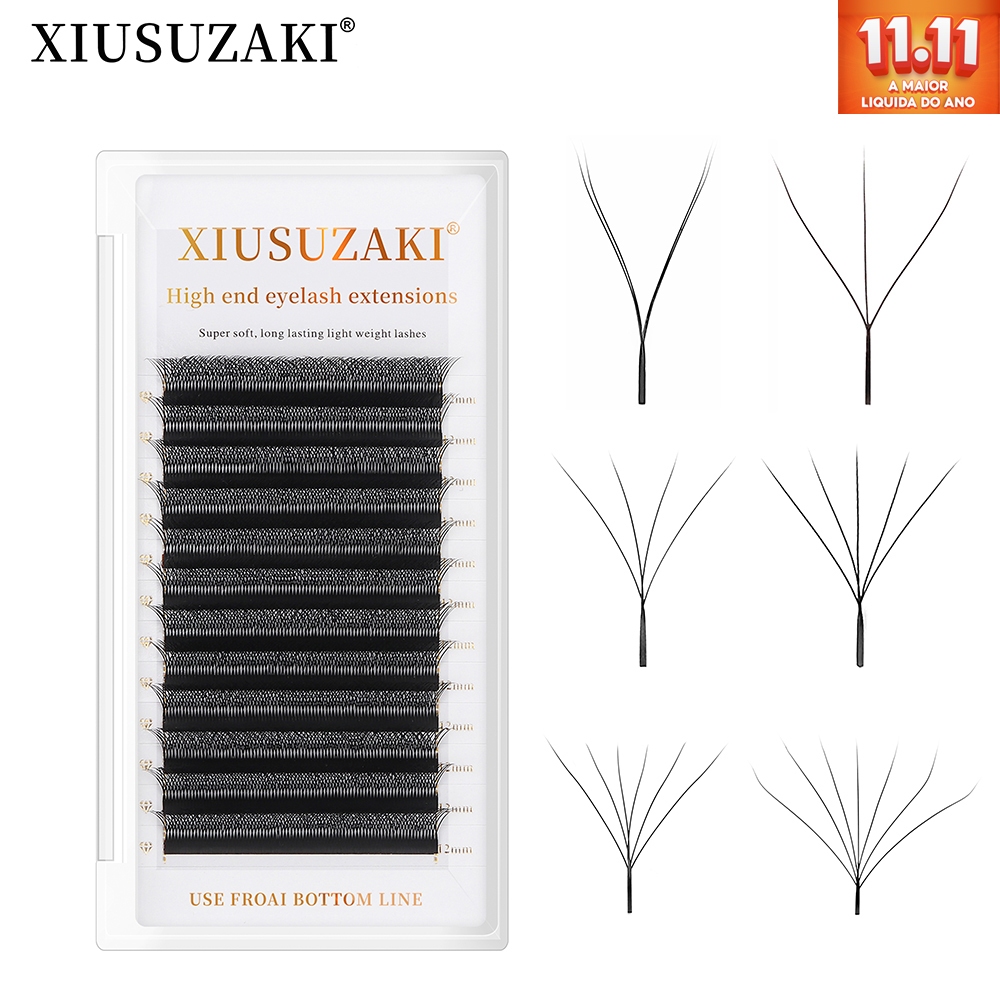 XIUSUZAKI Cílios yy 3D 4D 5D 6D 7D 8D W Floração Automática Premade Volume Brasileiro Naturais Para Extensão De Cílios