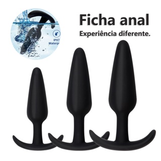 Plugue Anal De Silicone Preto Em 3 Tamanhos Para Masturbação Sexual em Oferta na Shopee