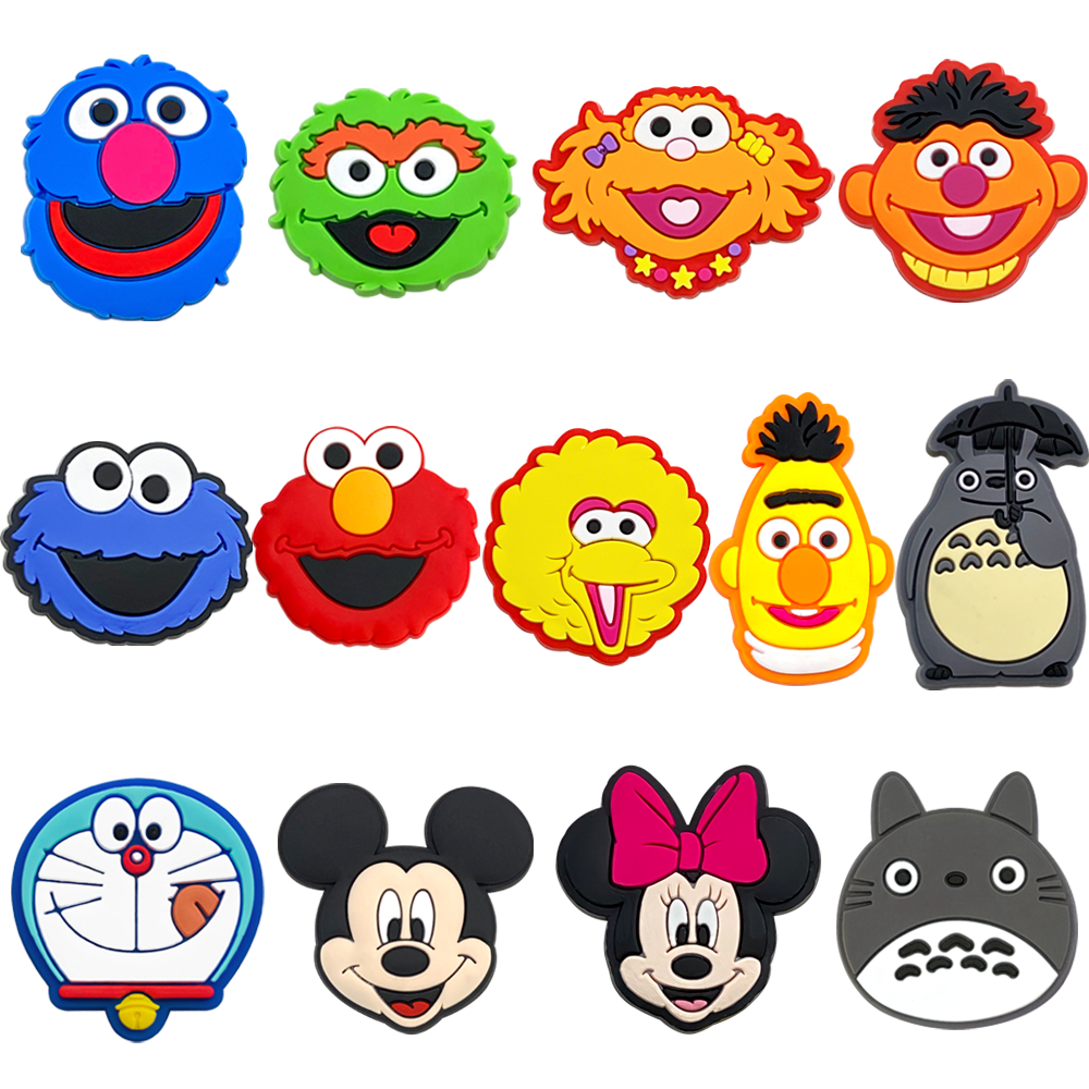 13 Estilos De Personagens De Desenhos Animados Fofos MEIDJ Amuletos De Sapato Sandálias Pingente Botão Tamanco Alfinetes