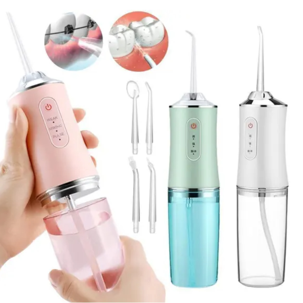 Irrigador Oral Fio Dental Portátil Para Viagem Em Casa 3 Modos De Limpeza 200ML