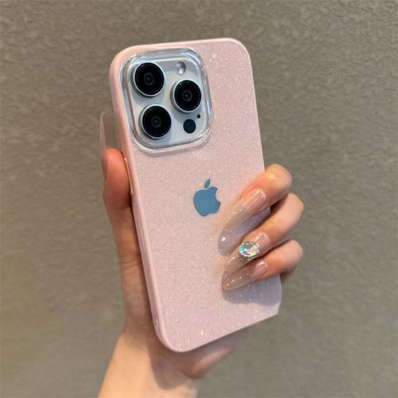 Silicone Capa Capinha Para iPhone 17 Air 16 15 14 Plus 13 12 11 Pro Max XR Glitter Bling Logotipo em Oferta na Shopee