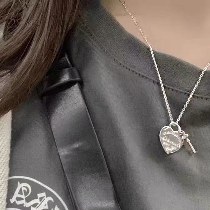 Colar Com Pingente De Prata 925 Coração Para Mulheres em Oferta na Shopee