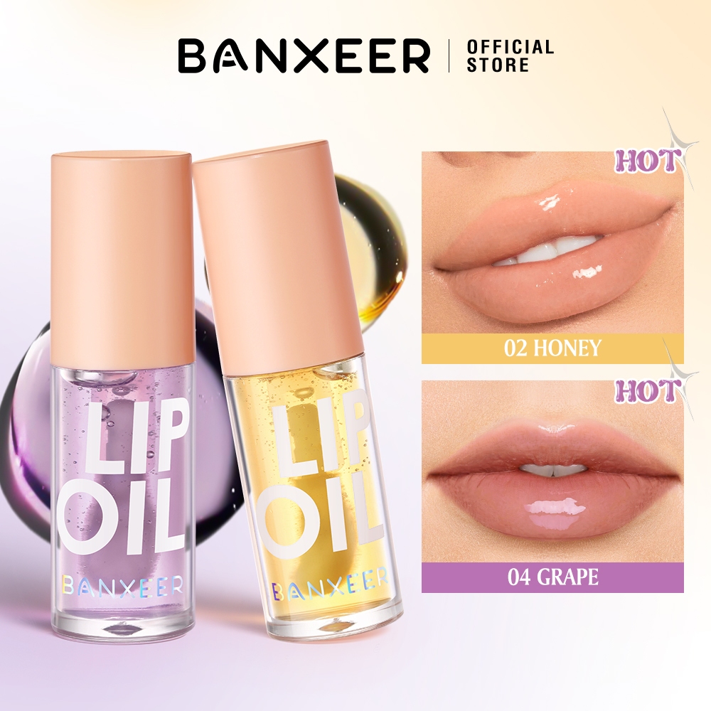 BANXEER Glossy Pouty Monster lip oil Light Hidratante Nutritivo Não Pegajoso Leve Textura De Óleo Labial