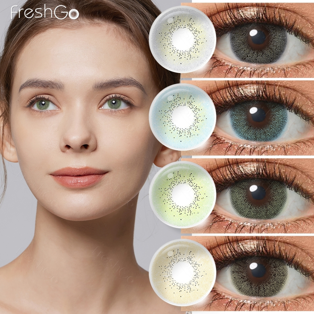 Celine Lentes De Contatc Coloridas Freshgo Série Celina De Maquiagem Natural Anual 14.2mm 14,5mm 1 Par 2 Pcs