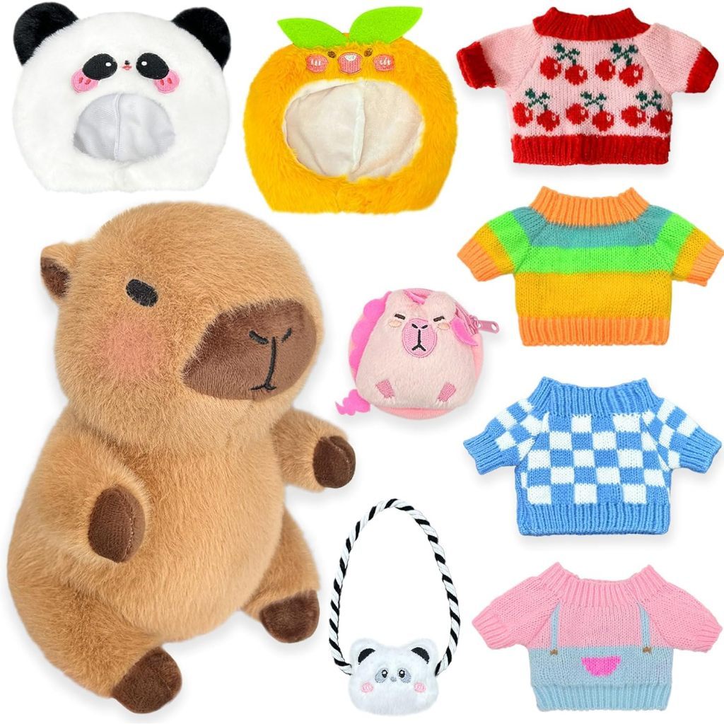 Boneca De Pelúcia De Capivara , Suéter DIY Roupas De , Acessórios Desenho Animado Para Aniversário em Oferta na Shopee