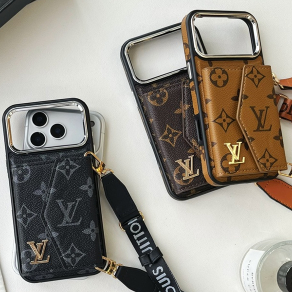 Marca De Luxo Moda Flip Titular Do Cartão Leaher Caso Para iPhone 12 13 14 15 16 17 Pro Max À Prova Choque Co em Oferta na Shopee