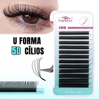 FADVAN Lashes U Shape Extensão De Cílios Com Volume 5D em Oferta na Shopee