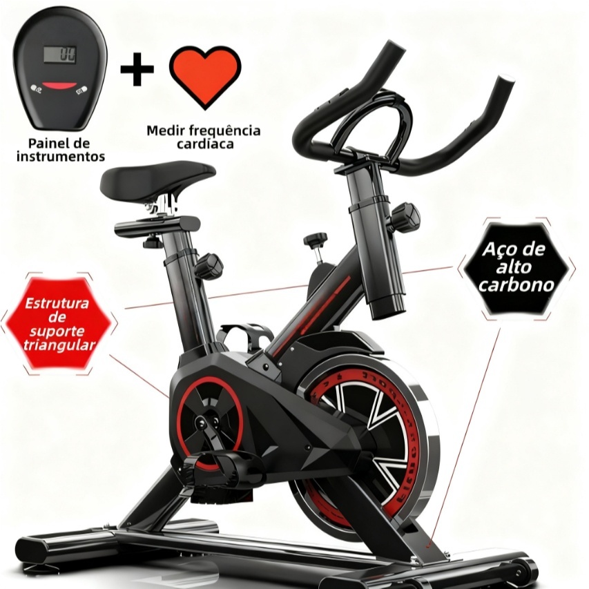 Bicicleta Bike Ergometrica Spinning Academia Fitness Profissional 120kg