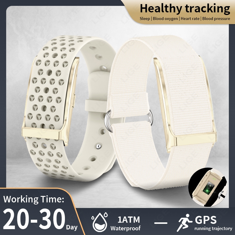 LIGE Sem Tela Relógio Inteligente Rastreador De Fitness Pulseira Monitor Freqüência Cardíaca 1ATM À Prova Dwaterproof Ág